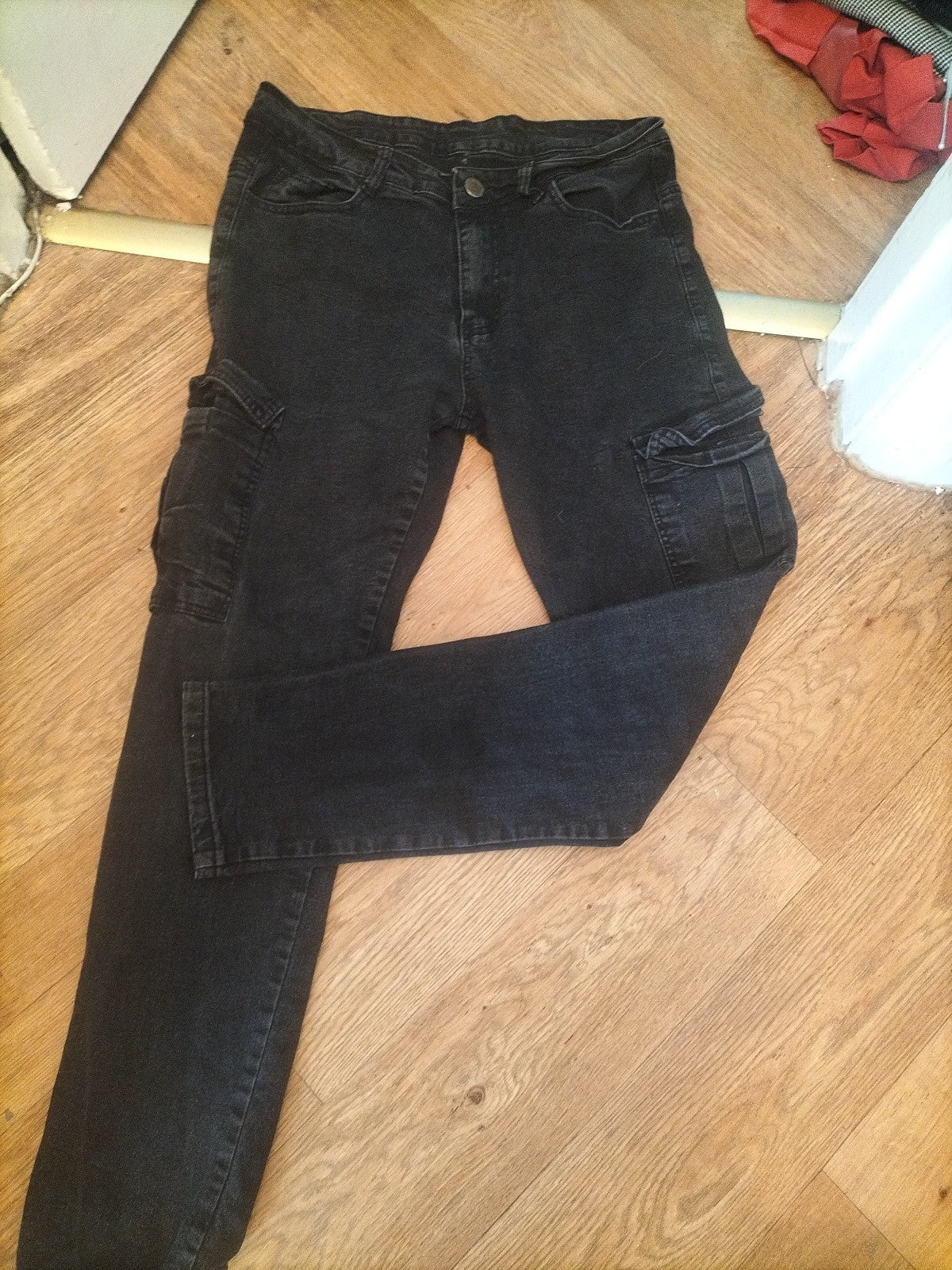 Shein Medium Denim Cargo Jeans