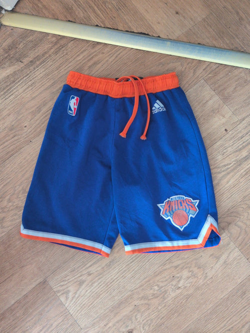 Adidas Youth Small Blue And Orange NBA Shorts