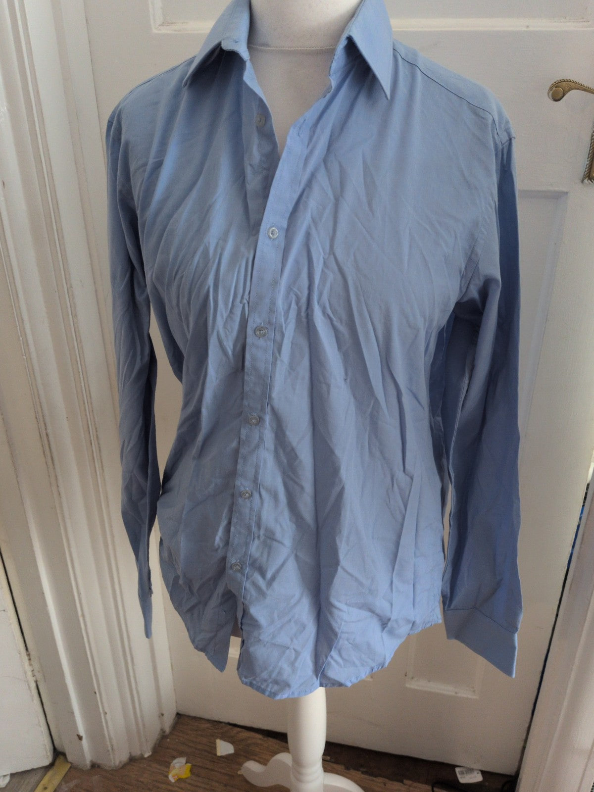 Next 15.5R Blue Early Iron Long Sleeve Shirt