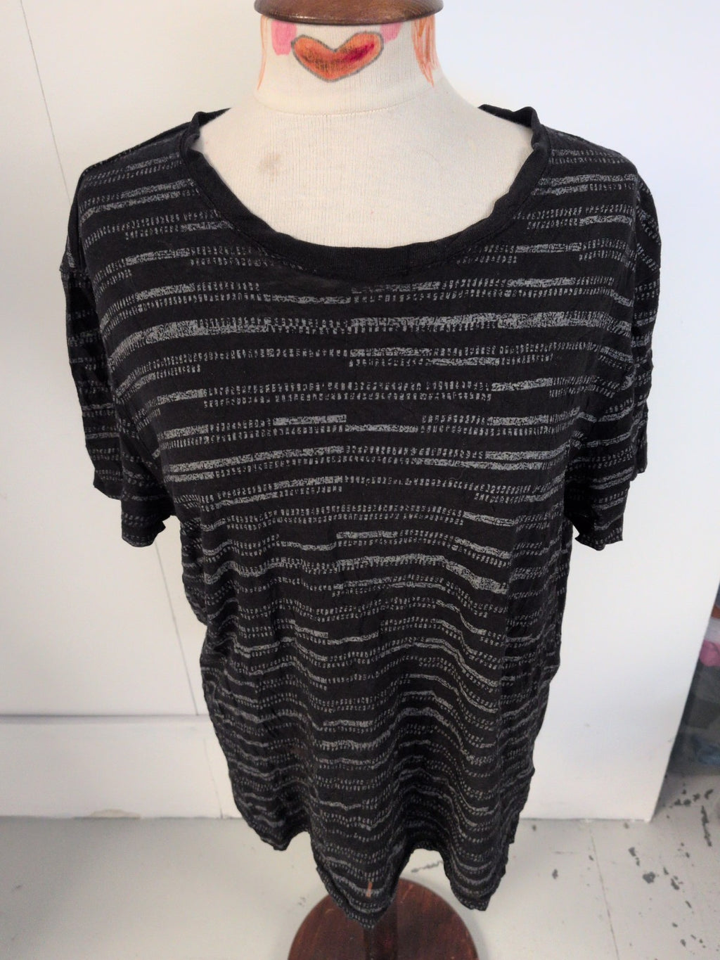 Pep&Co XL Black And Grey Short Sleeve T-shirt
