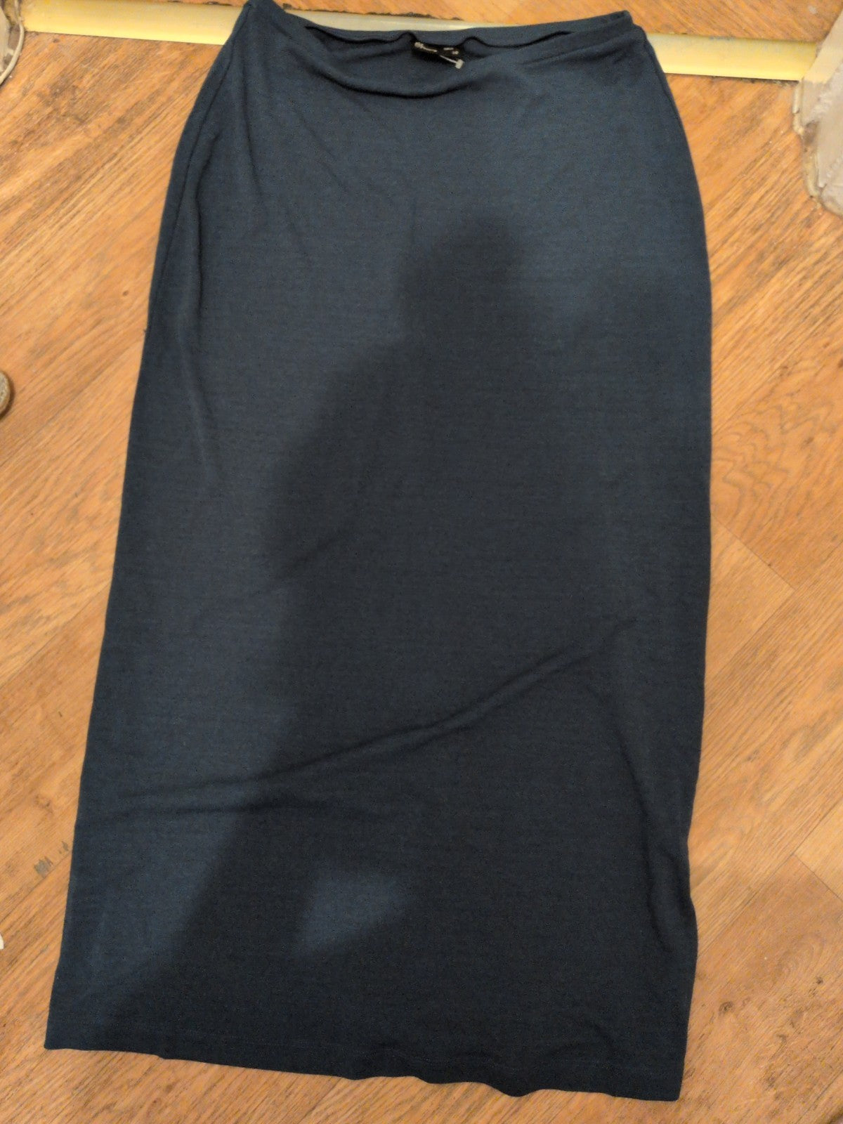 BHS 16 Navy Long Length Elasticated Maxi Skirt