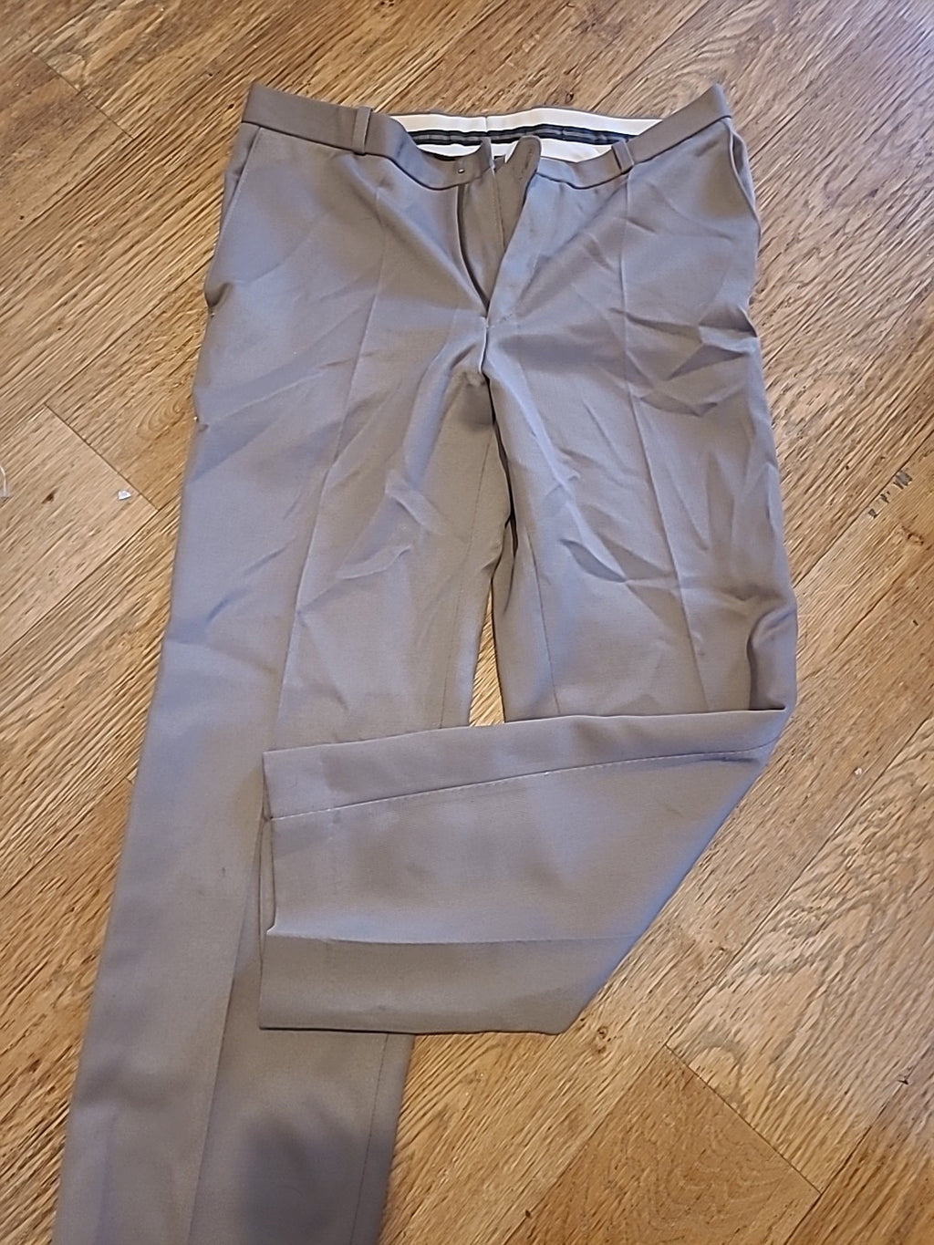 Mens Size 34S Light Brown Formal Dress Trousers