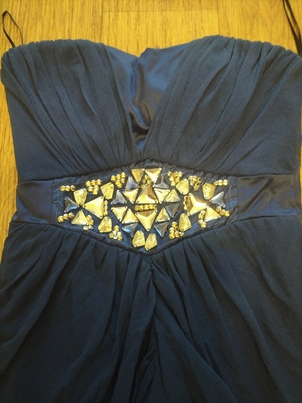 Ladies Elise Ryan Size Small Royal Blue Sleeveless Strapless Short Dress