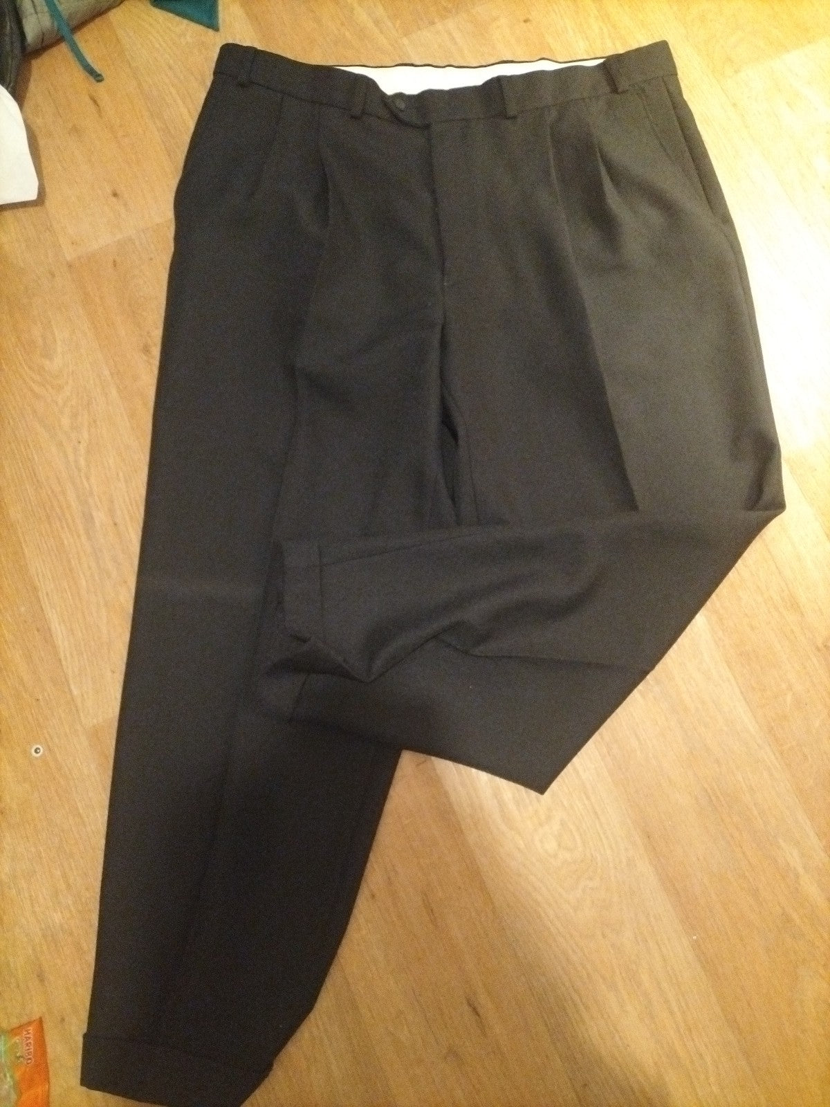 Mens BHS Size 40/29 Black Trousers