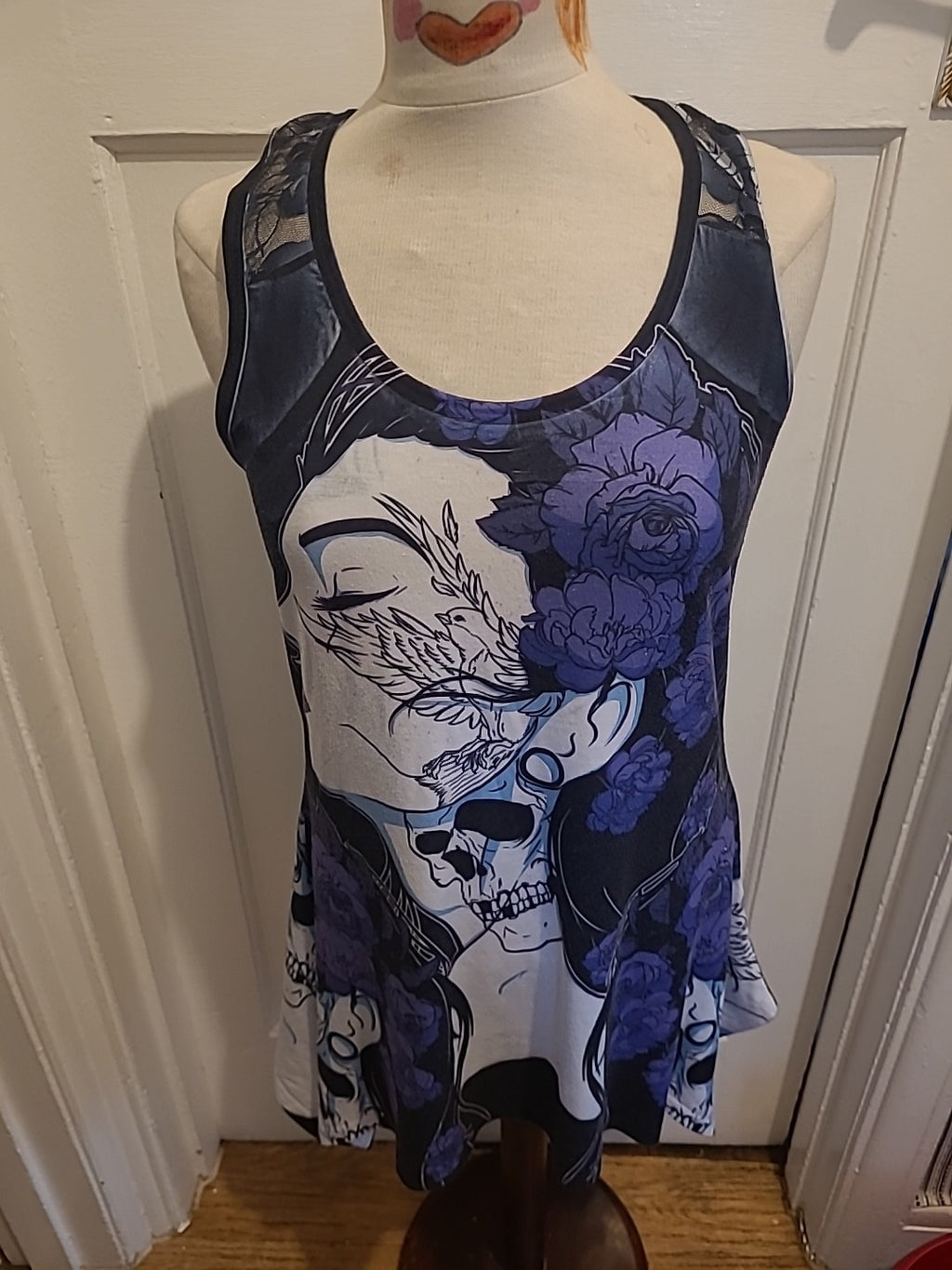 Ladies Vixsin Size XL Purple And Black Sleeveless Dress