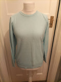 Mens M&S Size Small Sea Breeze Blue Textured Pullover Jumper