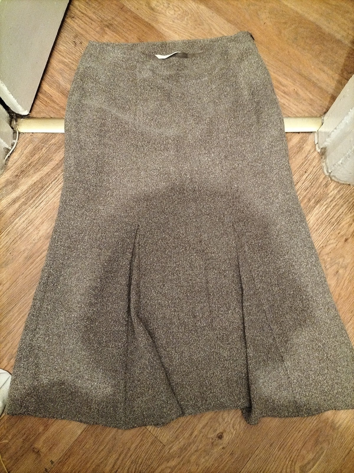 Ladies Amaranto Size 16 Beige Fleck Lined Long Length Skirt