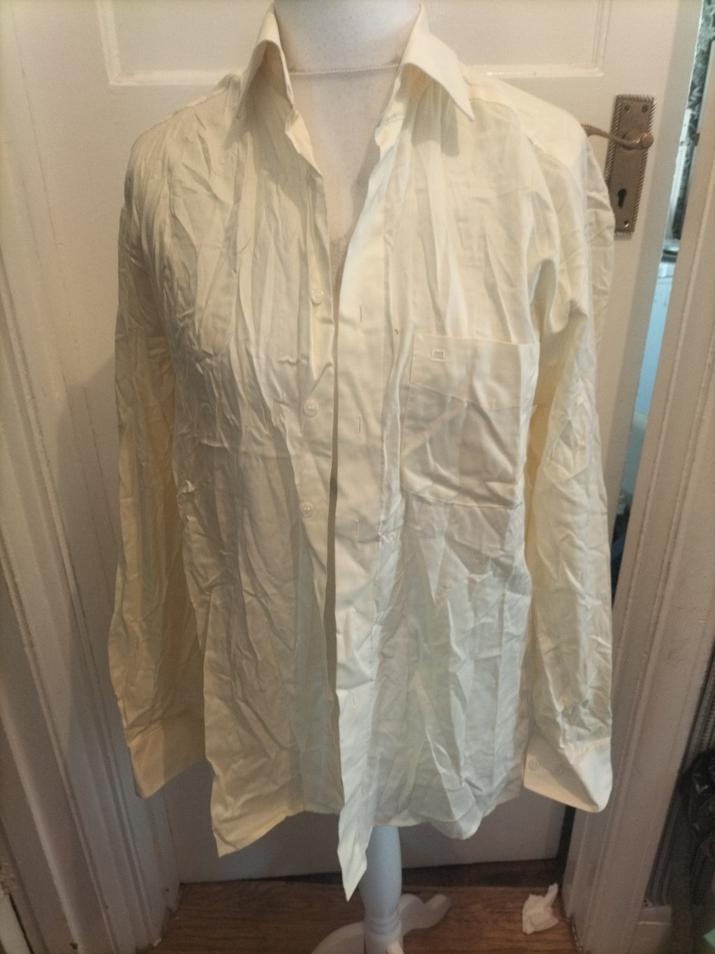 Mens Olymp Size 16 Cream Long Sleeve Shirt