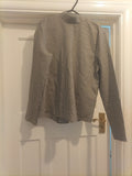 Ladies Size Large Black/White Long Sleeved Blouse