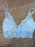 Peacocks 6-8 White Lace Padded Bralette No Wires