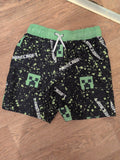 Boys George Age 9-10 Years Green Minecraft Swim Shorts