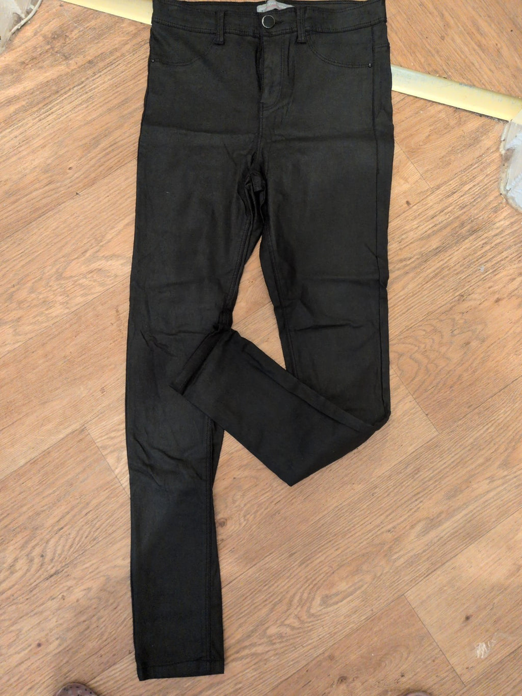 Dorothy Perkins 12 Black Skinny Jeans Pleather