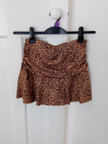 Ladies Skort Leopard Print Size Med Shein