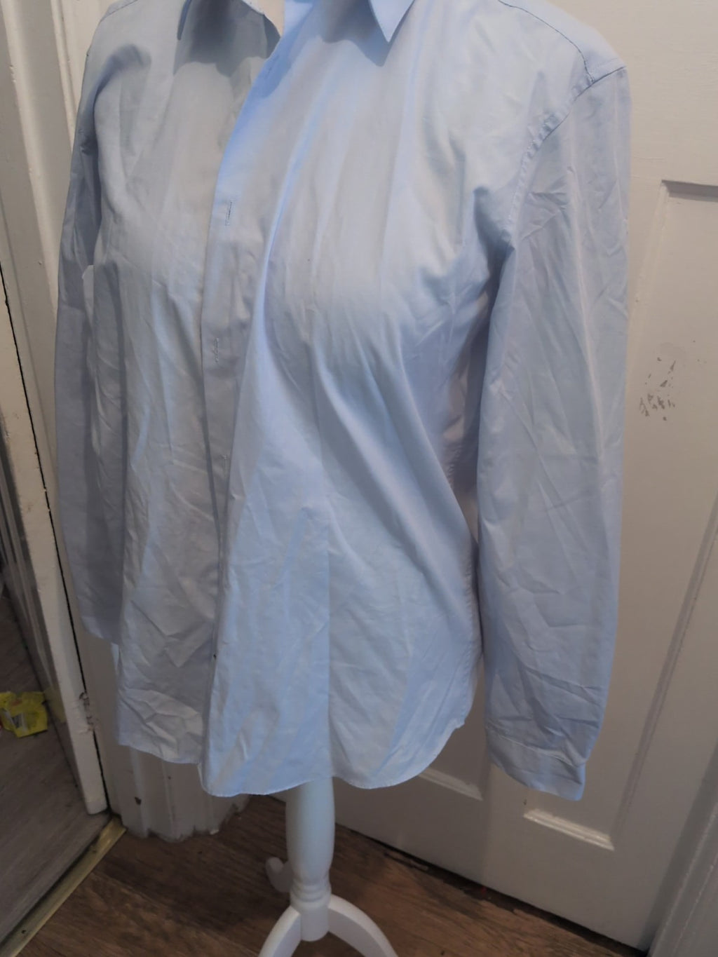 Slim Fit Burton Large Pale Blue Long Sleeve Shirt