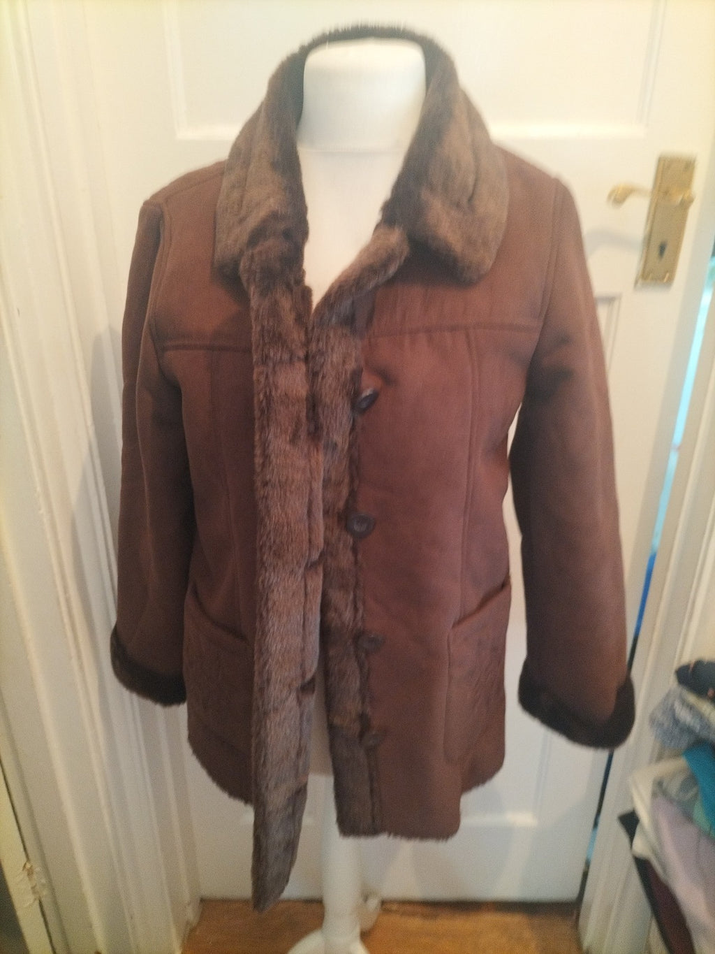 Tulchan Medium Brown Faux Fur Jacket