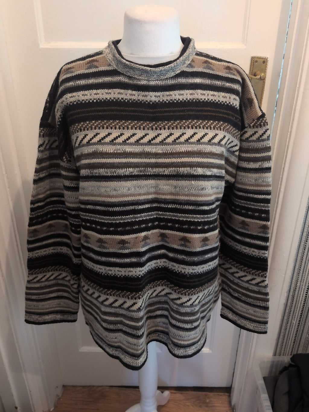 Mens Double Axes Size Large Multicoloured Jumper