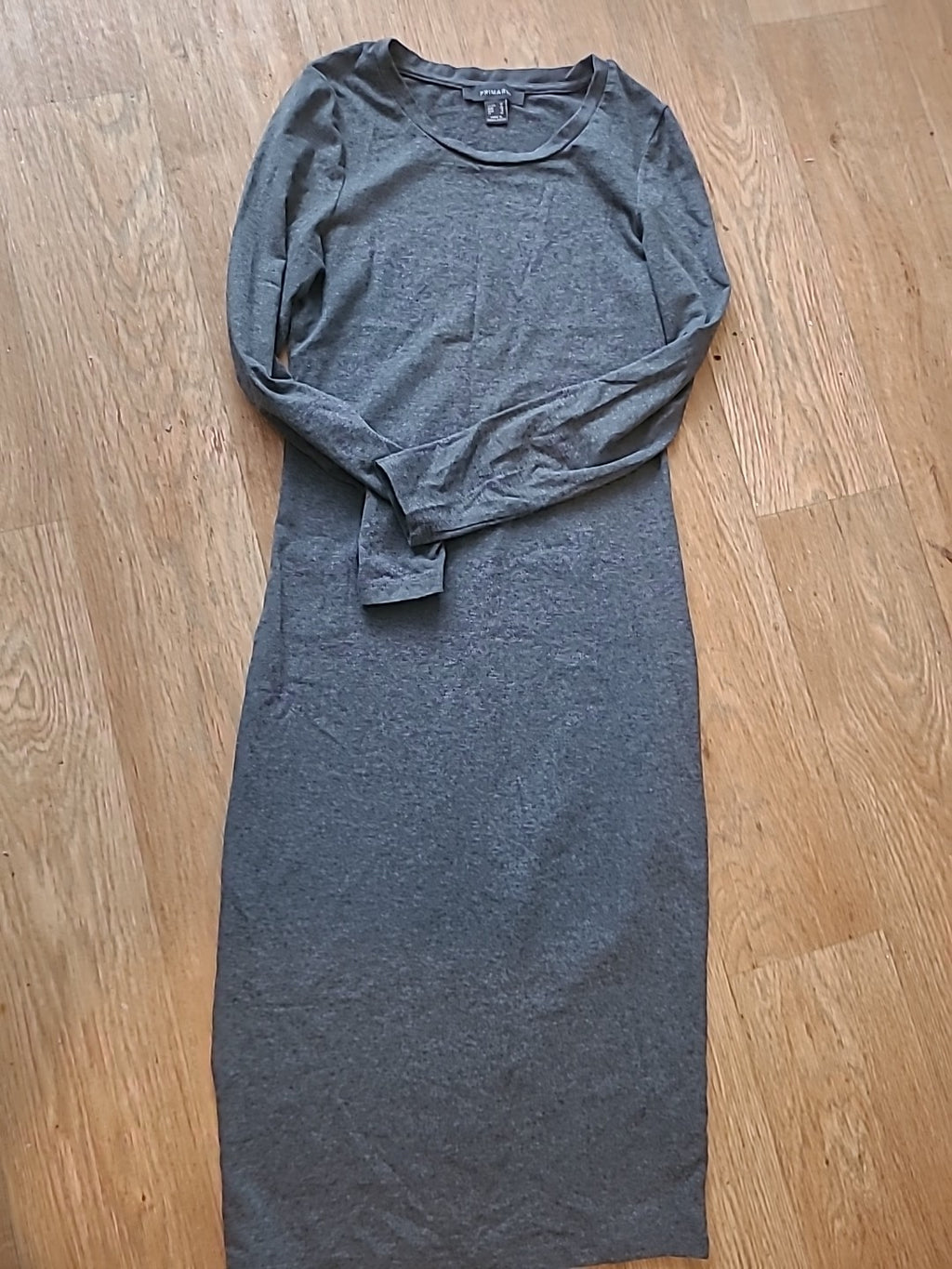 Ladies Primark Size 10 Grey Long Sleeved Pencil Dress