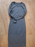 Ladies Primark Size 10 Grey Long Sleeved Pencil Dress