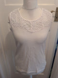Ladies Sleeveless White Top TU Size 16 Free Delivery