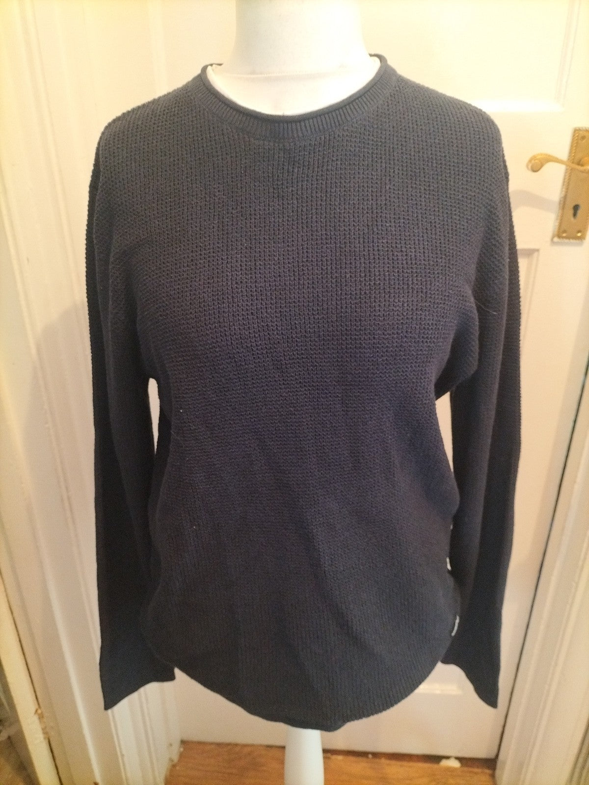 Mens Threadbare Size XL Navy Long Sleeved Pullover Jumper