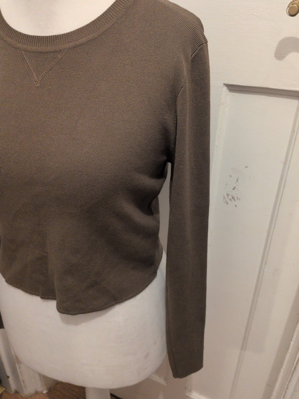 Ladies Primark Size Large Khaki Long Sleeved Jumper