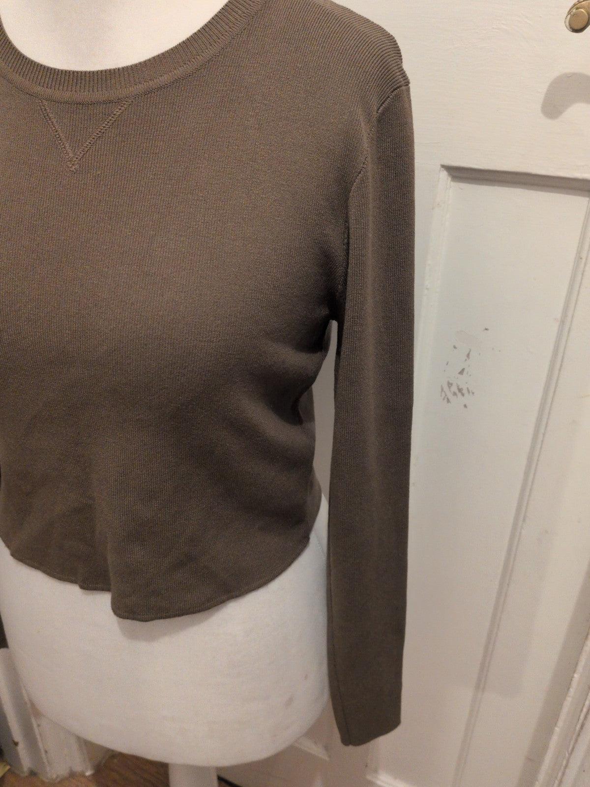 Ladies Primark Size Large Khaki Long Sleeved Jumper