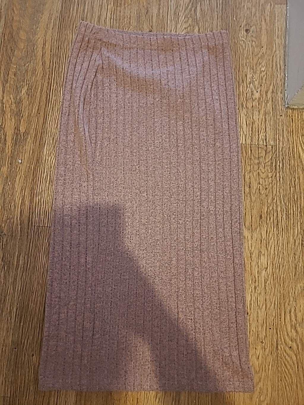 Ladies size XL pink shaded fleck elasticated ribbed pencil skirt