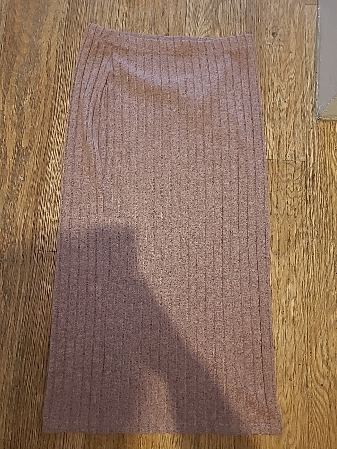 Ladies size XL pink shaded fleck elasticated ribbed pencil skirt