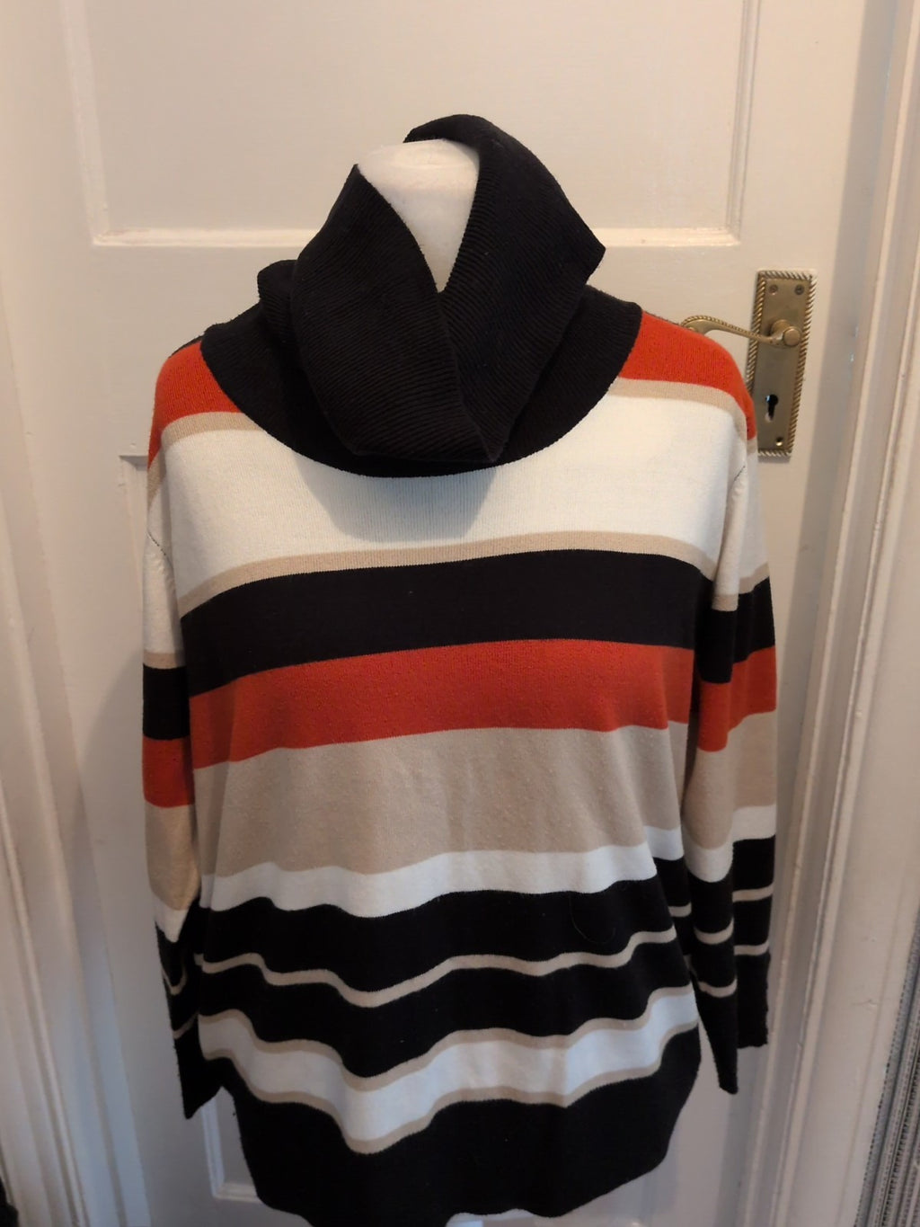 Isle 22-24 Multicoloured Striped Roll Neck Jumper