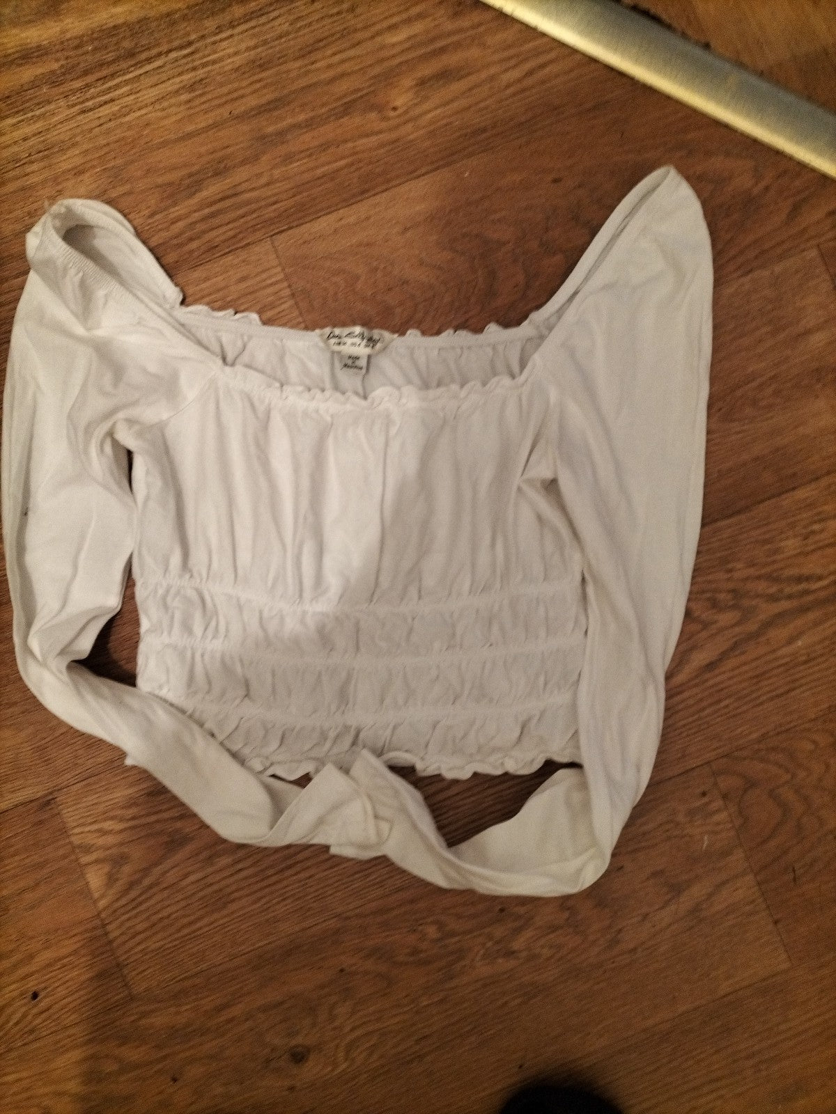 Ladies Miss Selfridge Size 8 White Long Sleeved T-shirt