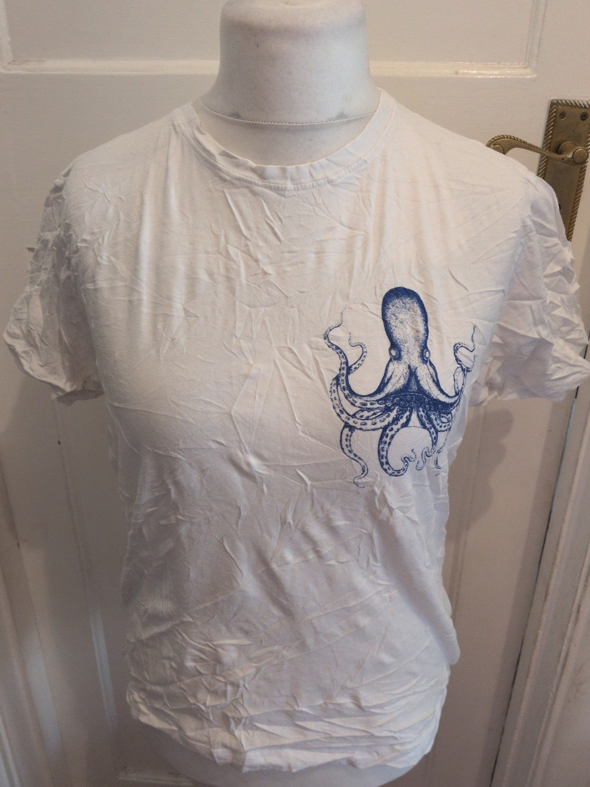 Medium White Octopus Print Short Sleeve T-shirt
