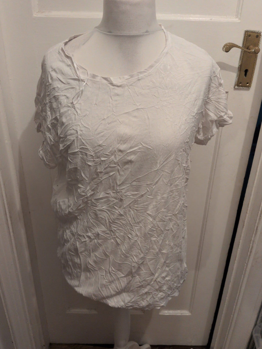 Divided Large White Plain T-shirt Short Sleeve