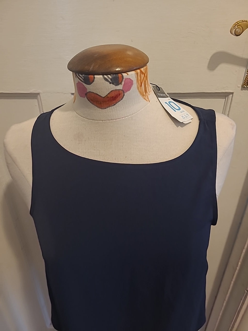 Brand New Ladies Primark Size 10 Navy Sleeveless Blouse