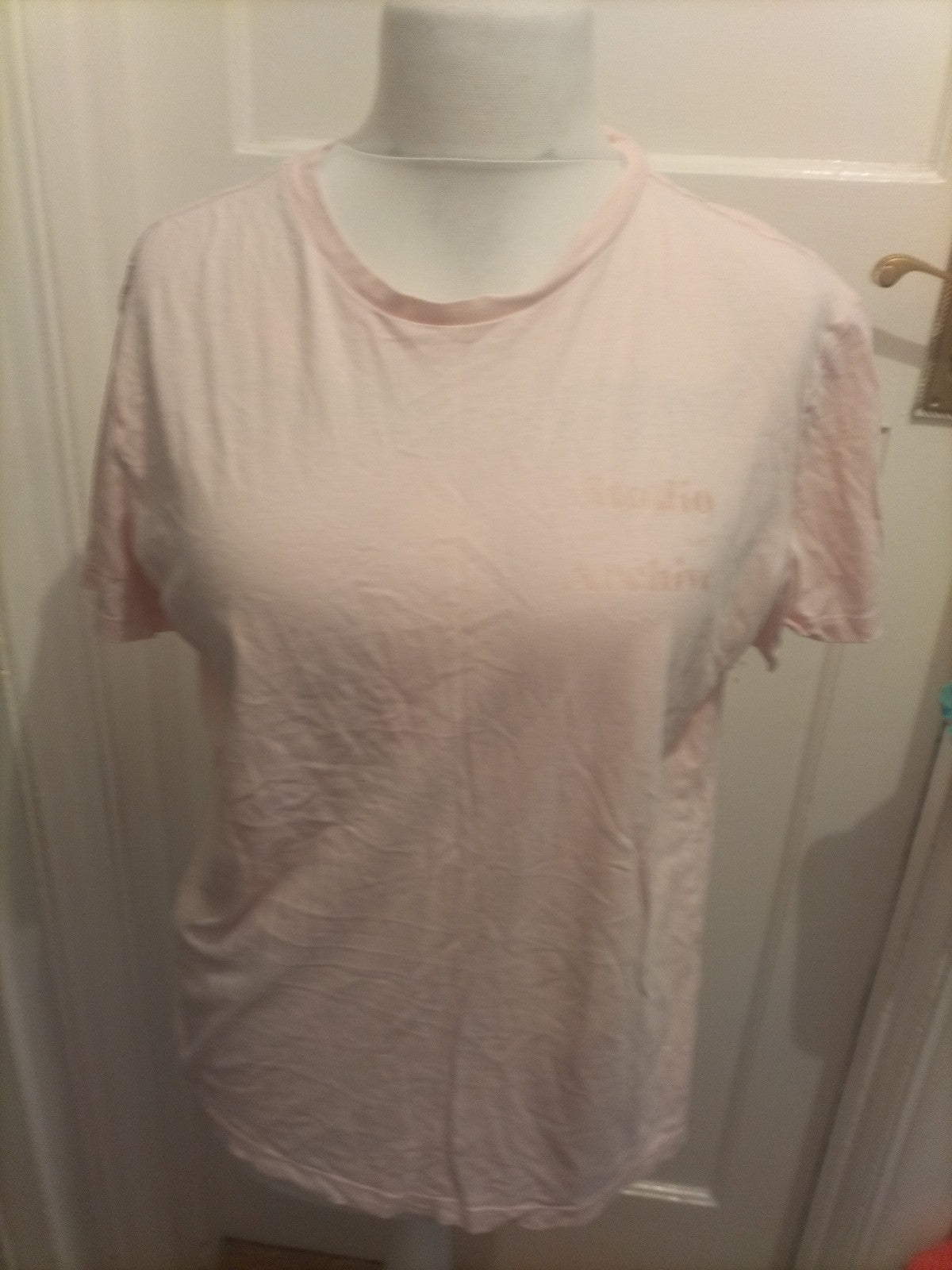 H&M Medium Pale Baby Pink Short Sleeve T-shirt
