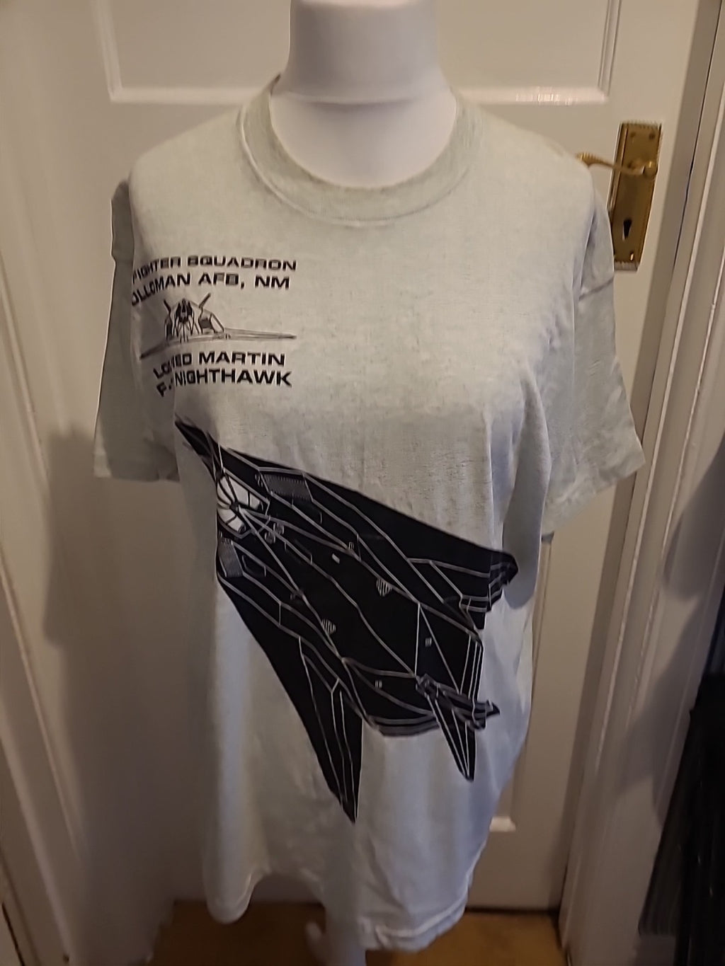Mens Fruit Of The Loom Size XL Grey Aircraft Tshirt