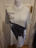 Mens Fruit Of The Loom Size XL Grey Aircraft Tshirt