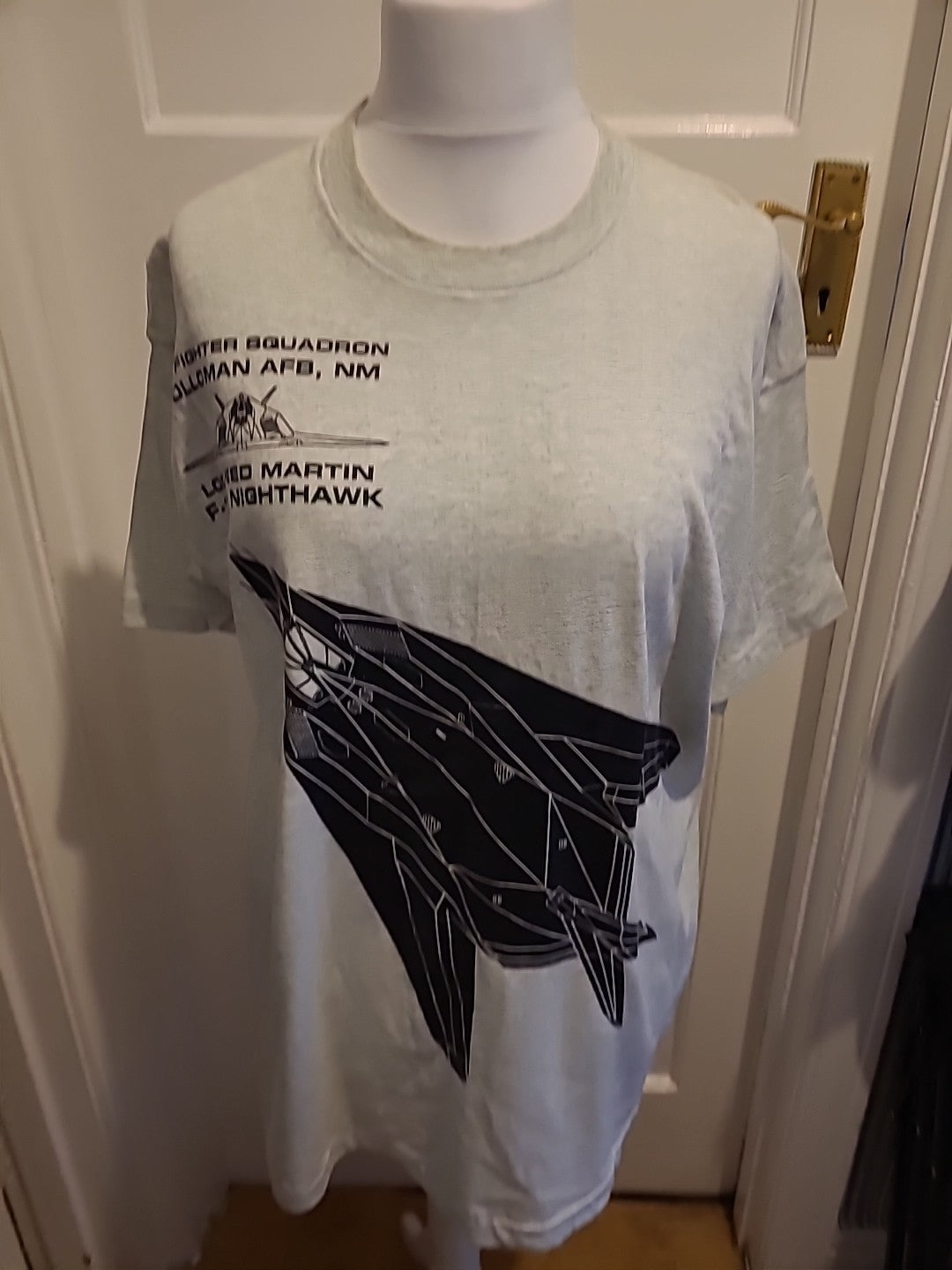 Mens Fruit Of The Loom Size XL Grey Aircraft Tshirt