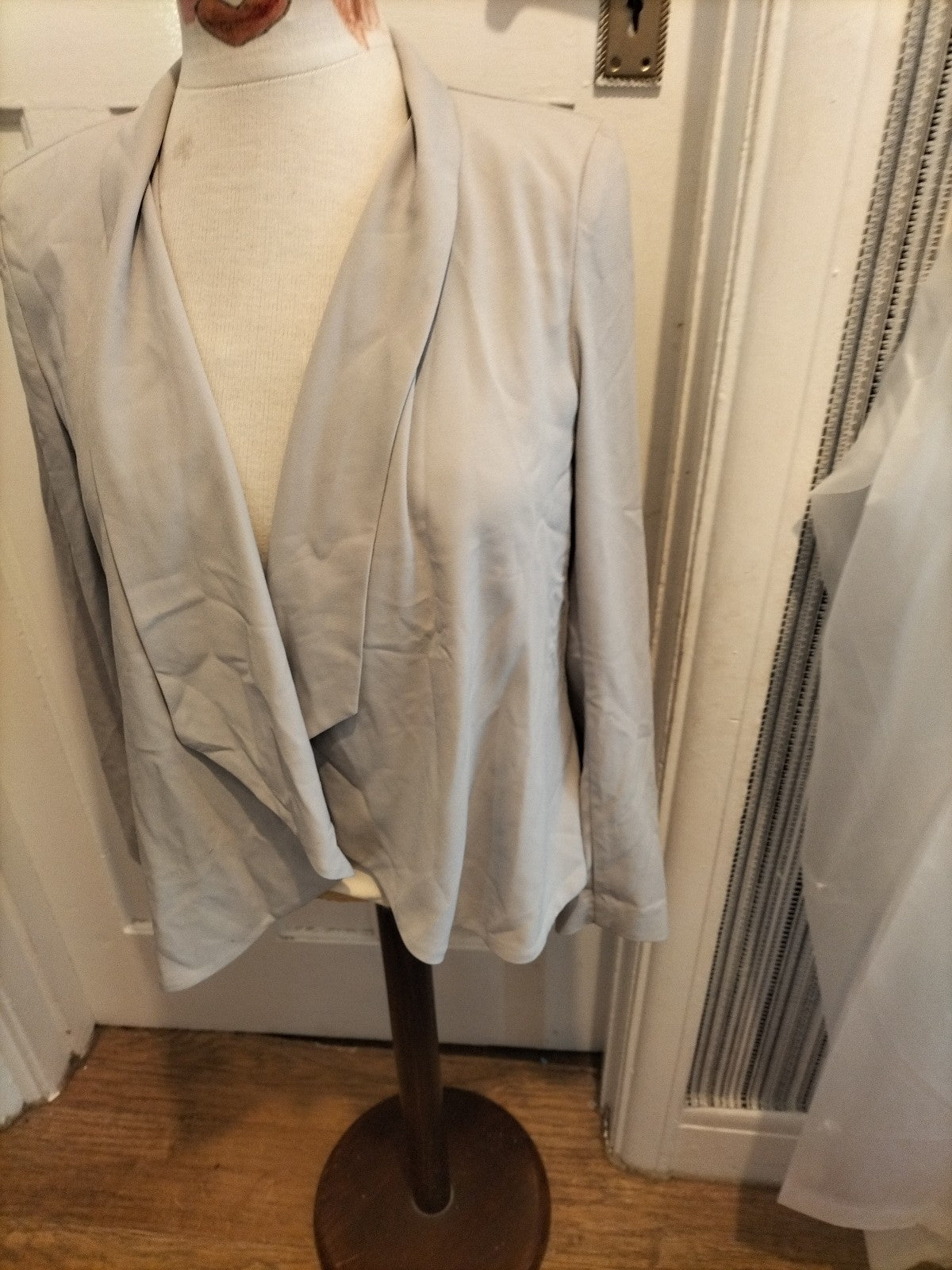 Ladies H&M Size 8 Grey Padded Lightweight Blazer
