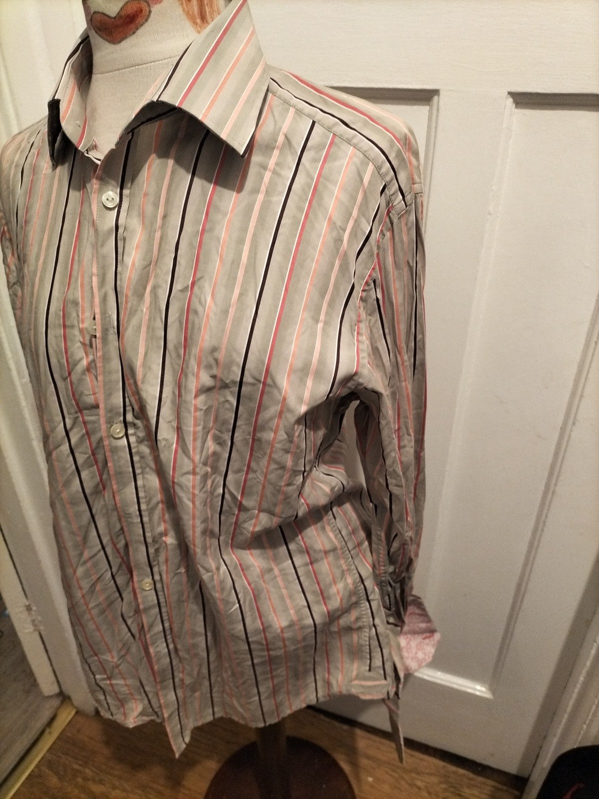Mens Autograph Size Medium Luxury Fabric Striped Shirt