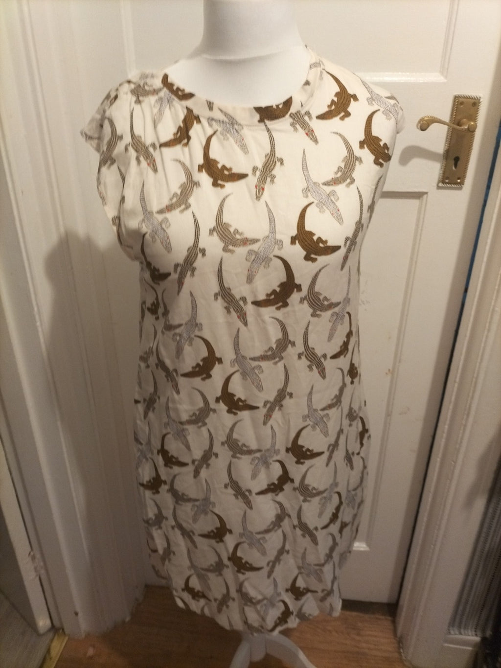 Ladies H&M Size 10 Multi Crocodile Sleeveless Dress