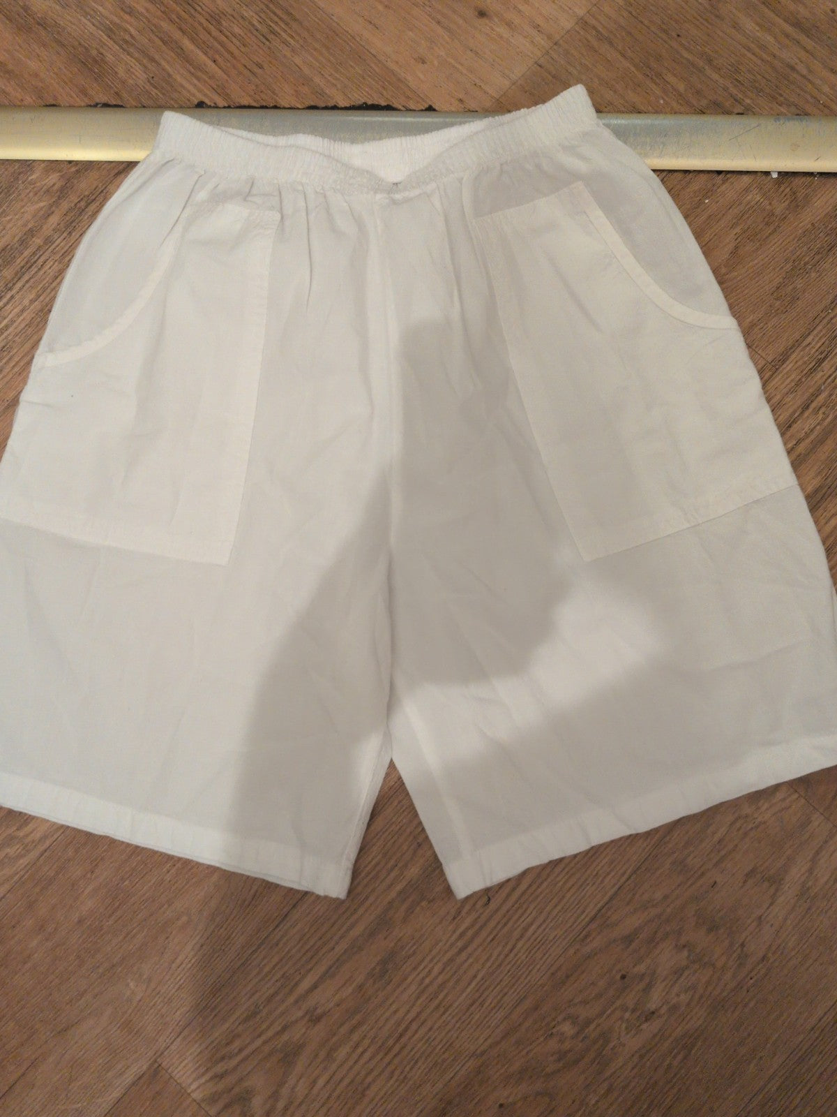 Beslika Large White Elasticated Shorts