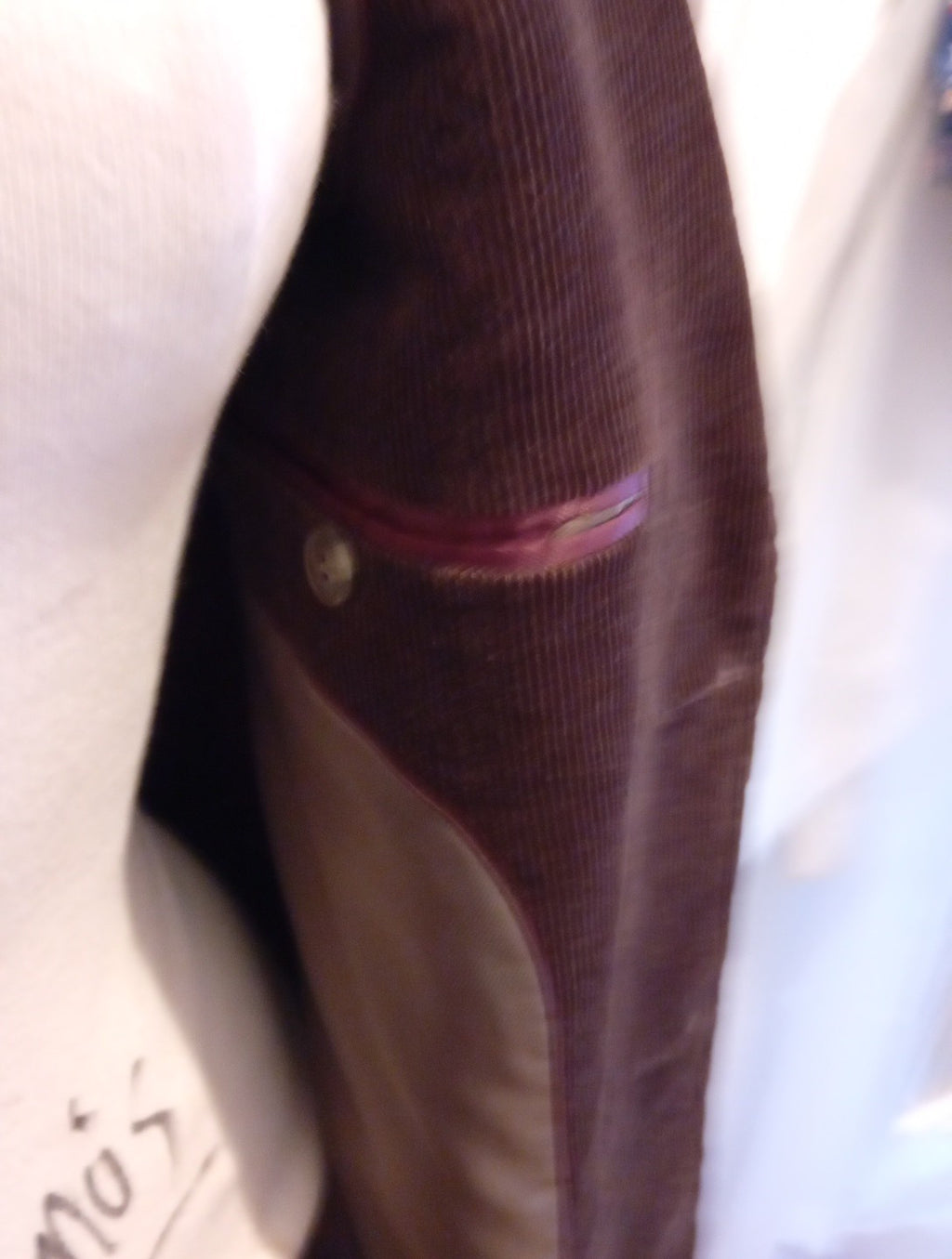 Mens Primark Size 38 Short Brown Ribbed Coderoy Style Blazer