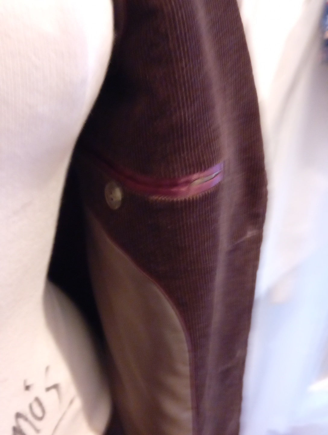 Mens Primark Size 38 Short Brown Ribbed Coderoy Style Blazer