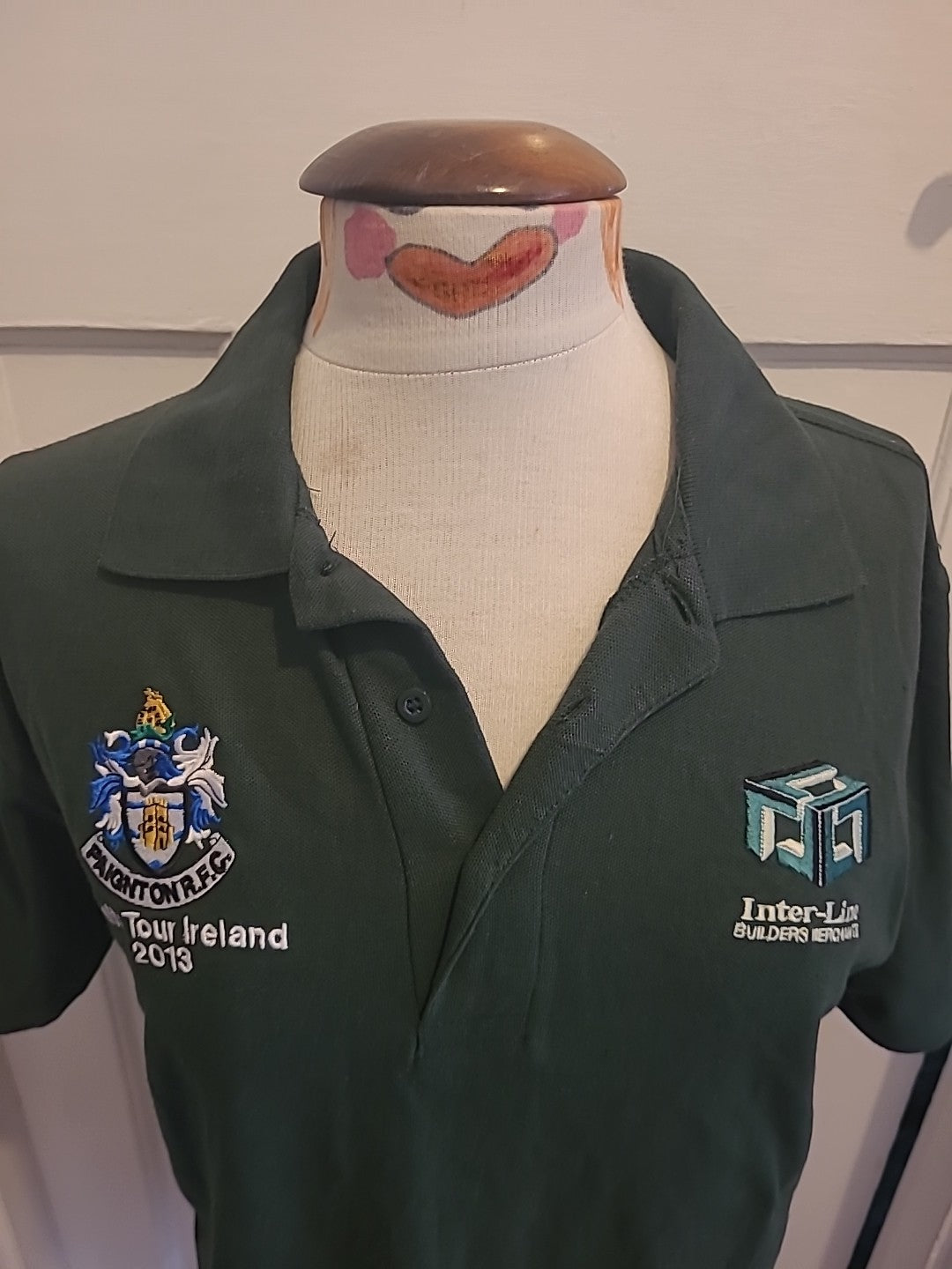 Mens Uneek Size Medium Green Paignton Colts 2013 Tour Polo