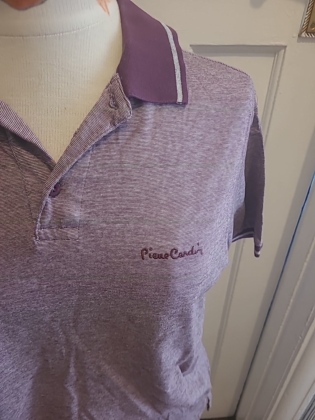 Mens Pierre Cardin Size Small Purple Short Sleeved Polo