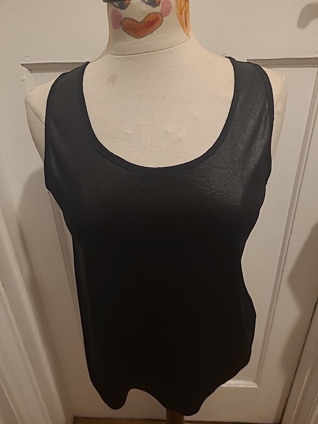 Ladies ICHI Size Medium Black Sleeveless Vest Tank Top