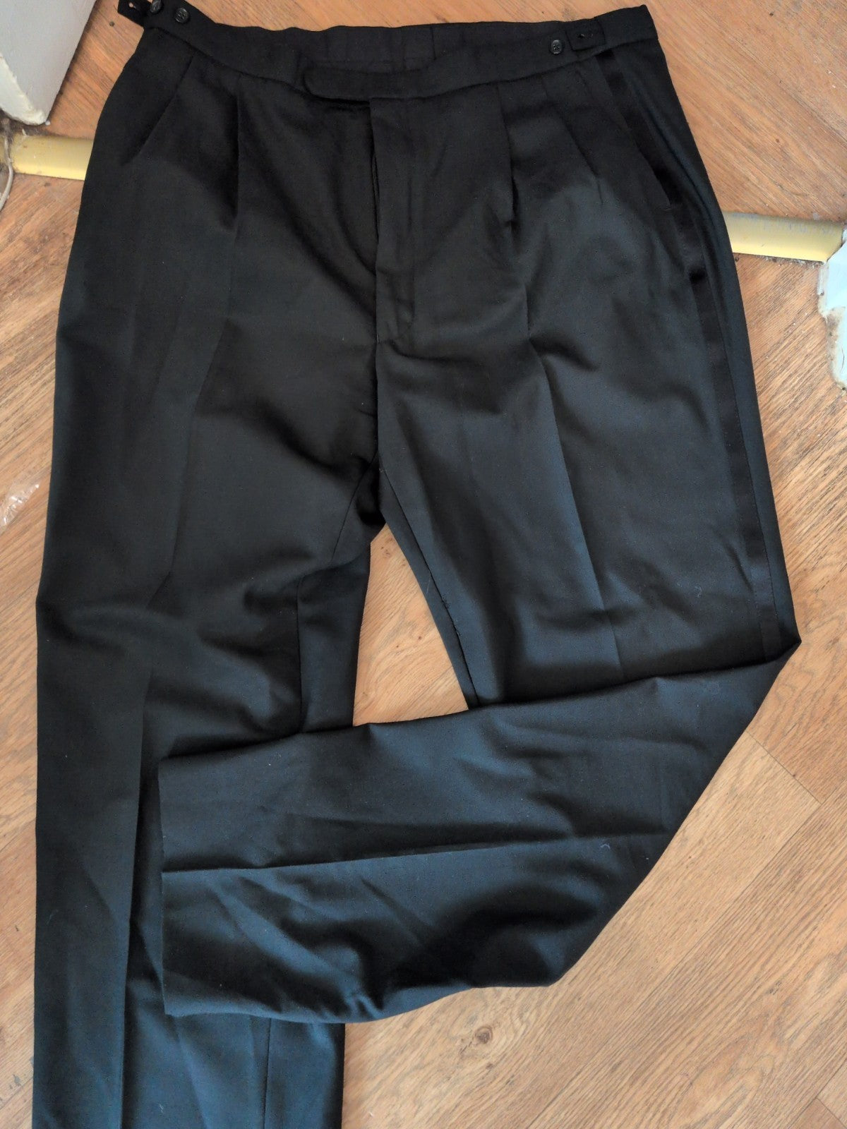 Marks And Spencer With Lycra 42"R Black Trousers