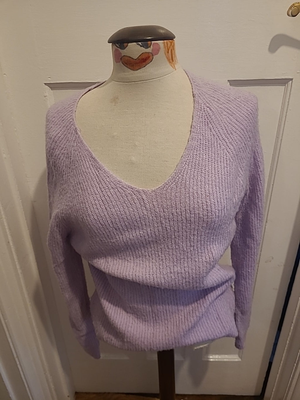 Ladies Jean Pascale Size Xs Pale Pink Long Sleeve Jumper