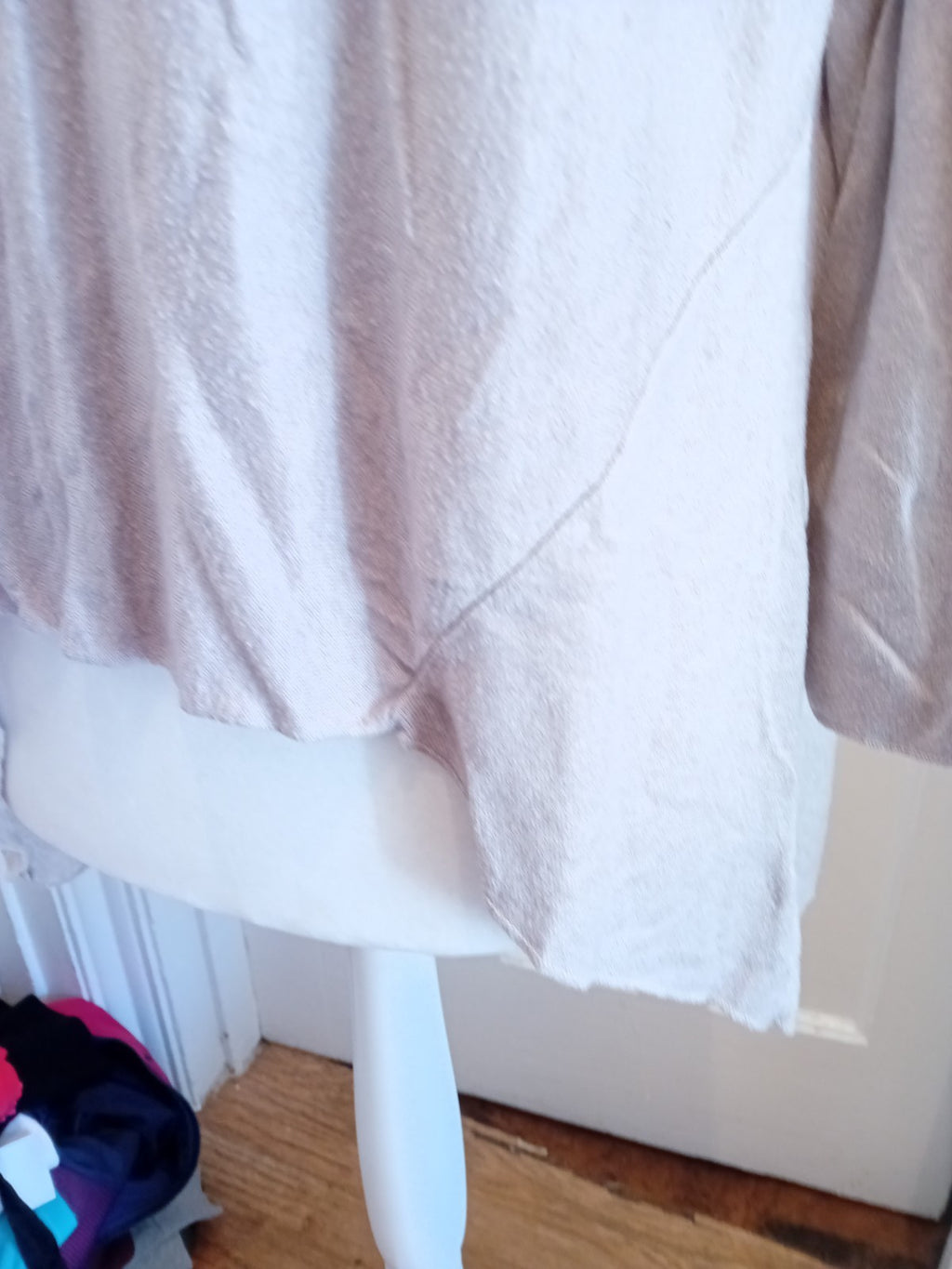 Raspbry One Size Natural Long Sleeve Blouse