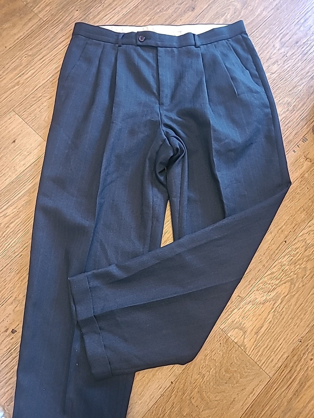 Mens C&A Waist 37S Navy Trousers